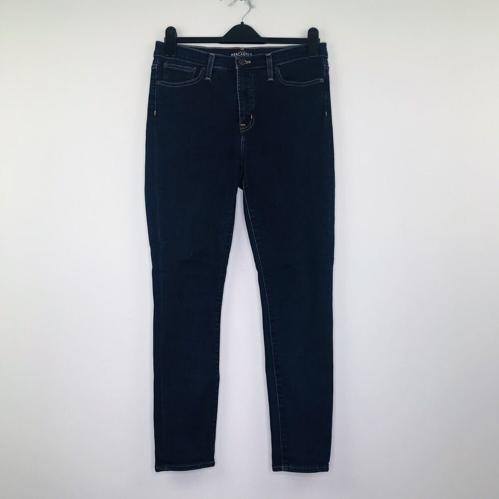 J Crew Mercantile 29 Skinny Jeans Stretch Cotton Blend 5 Pocket Blue Flaw I